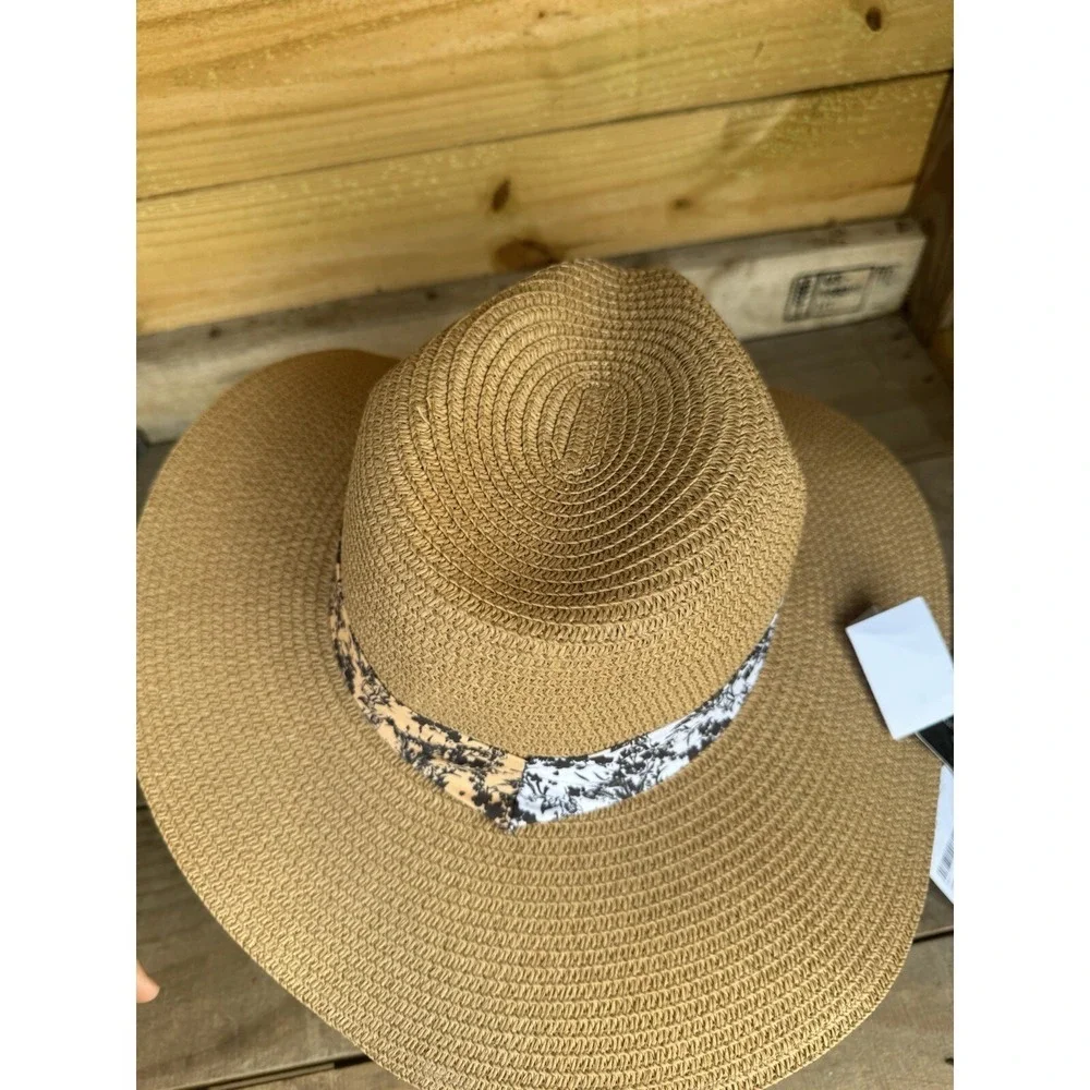 Marcus Adler New York One Size 100%‎ Paper Hat Summer Beach Beige